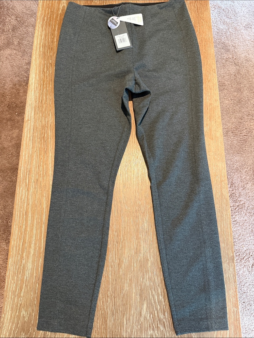 NWT Lyssé Laura Seamed Ponte Leggings Charcoal Grey Size L Style 2248